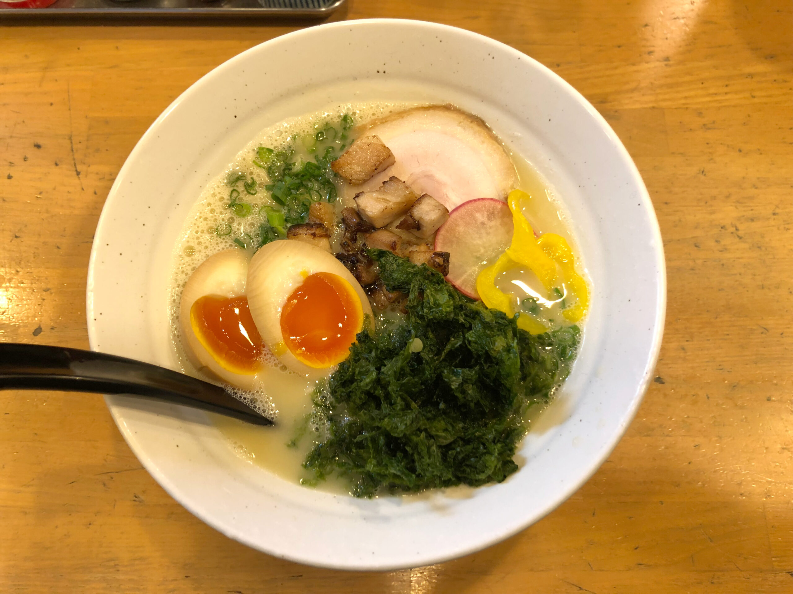 鶏白湯 塩、特製A(コロチャー・玉子・あおさ)