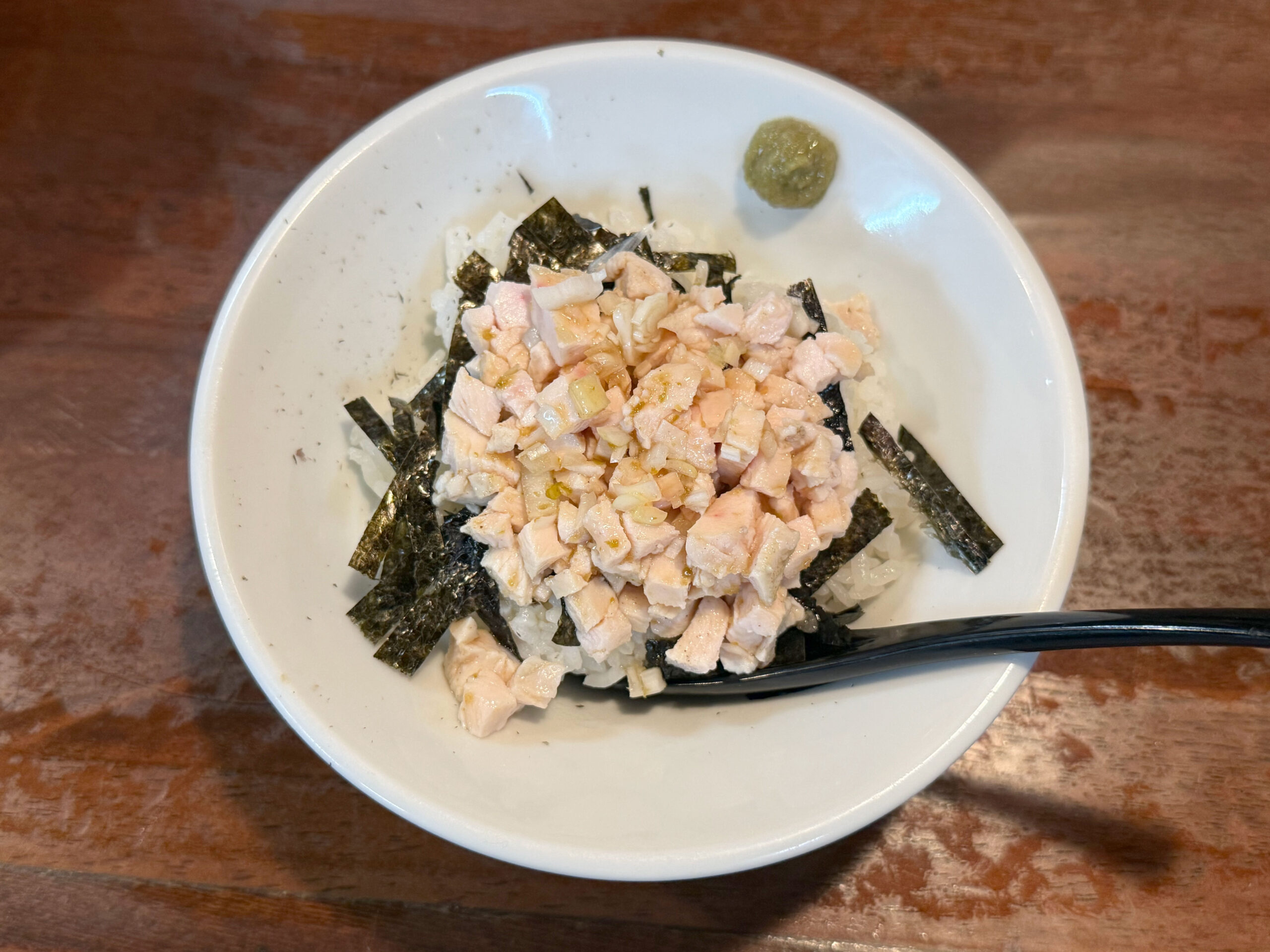 蒸し鶏ゆずコショーごはん
