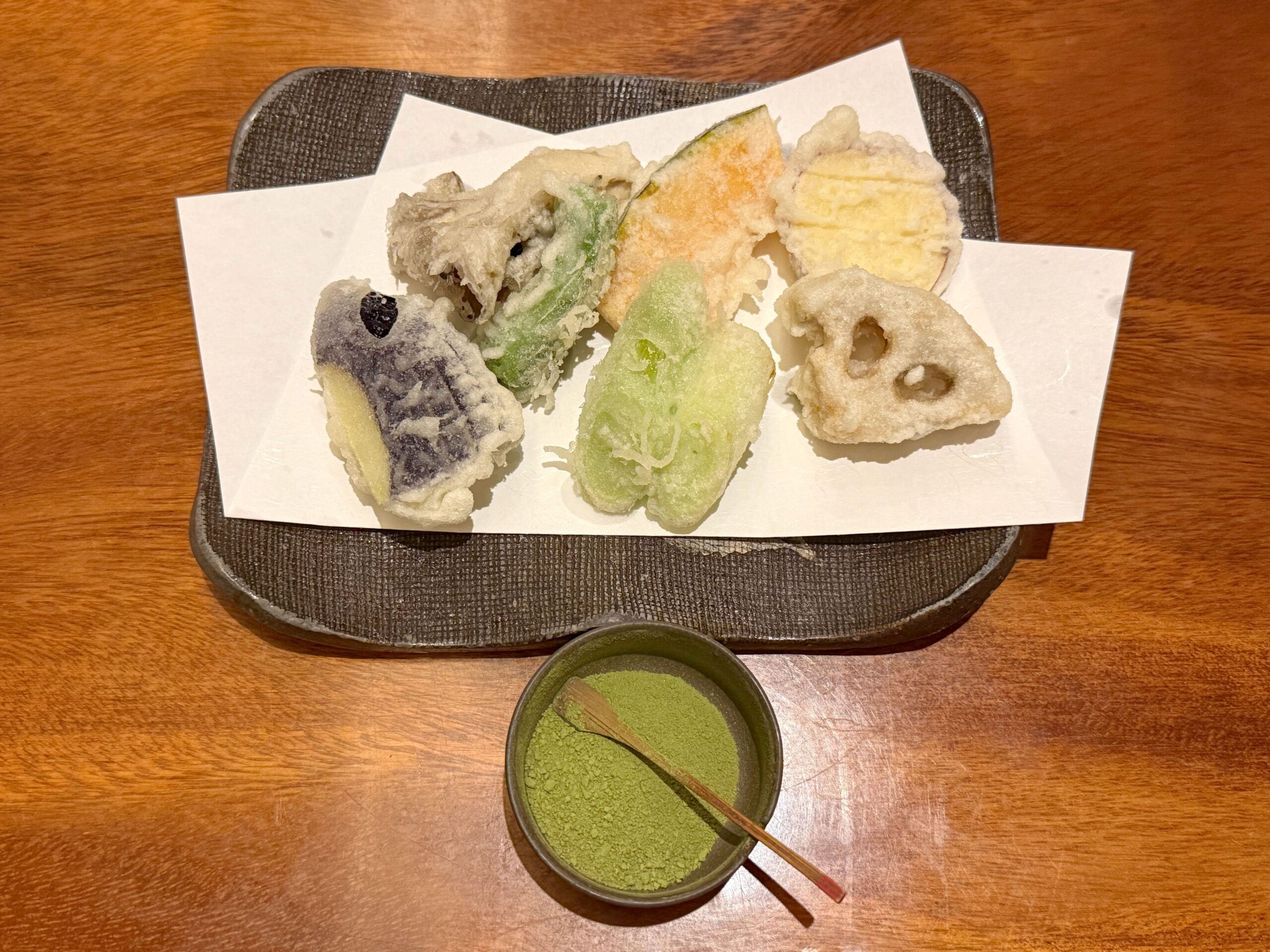 野菜天ぷら盛合せ 野菜七点